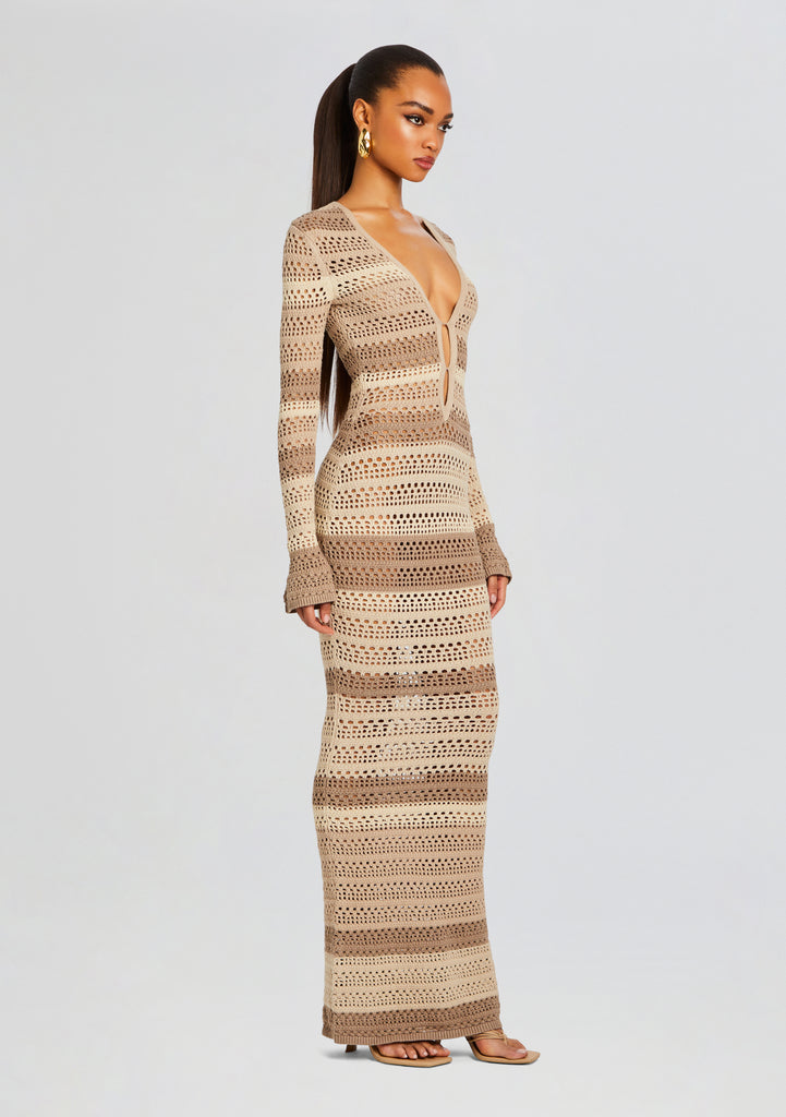 Lilith Knit Crochet Maxi Dress – Retrofete