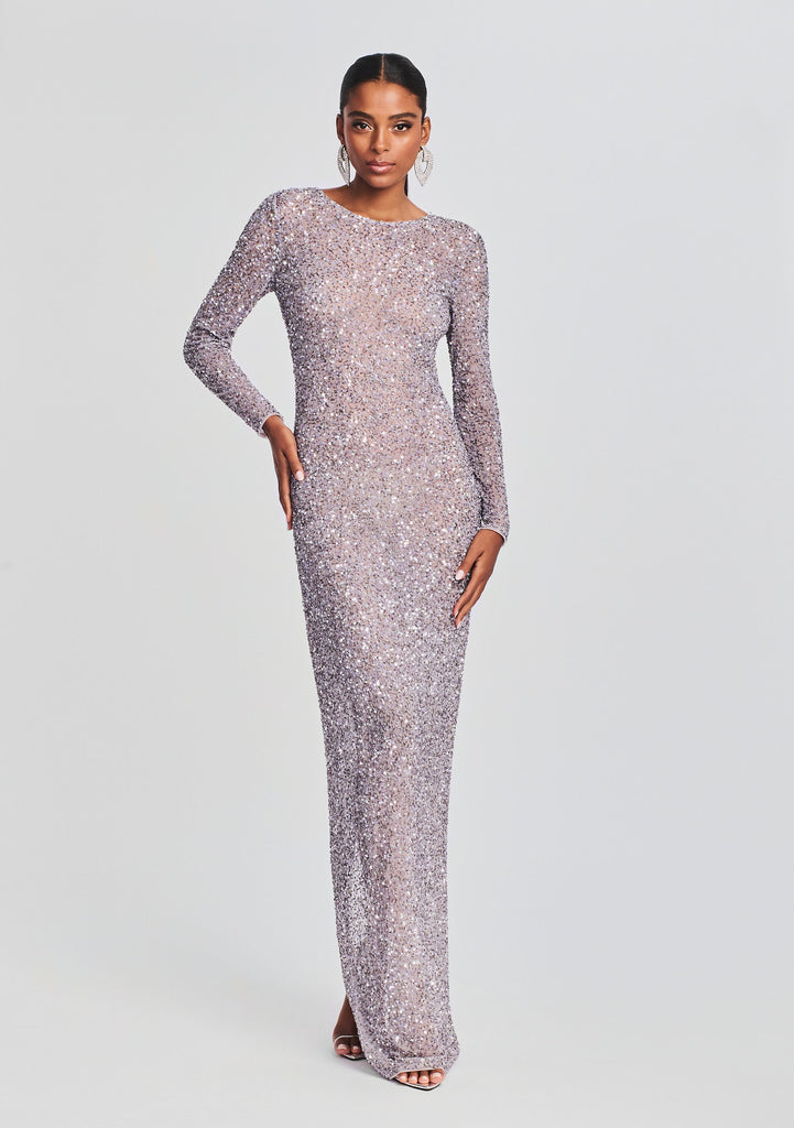 Grey online sequinned dress