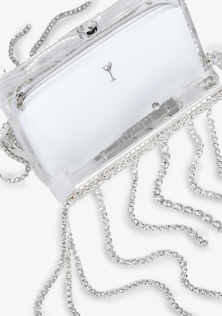 Silver discount crystal bag