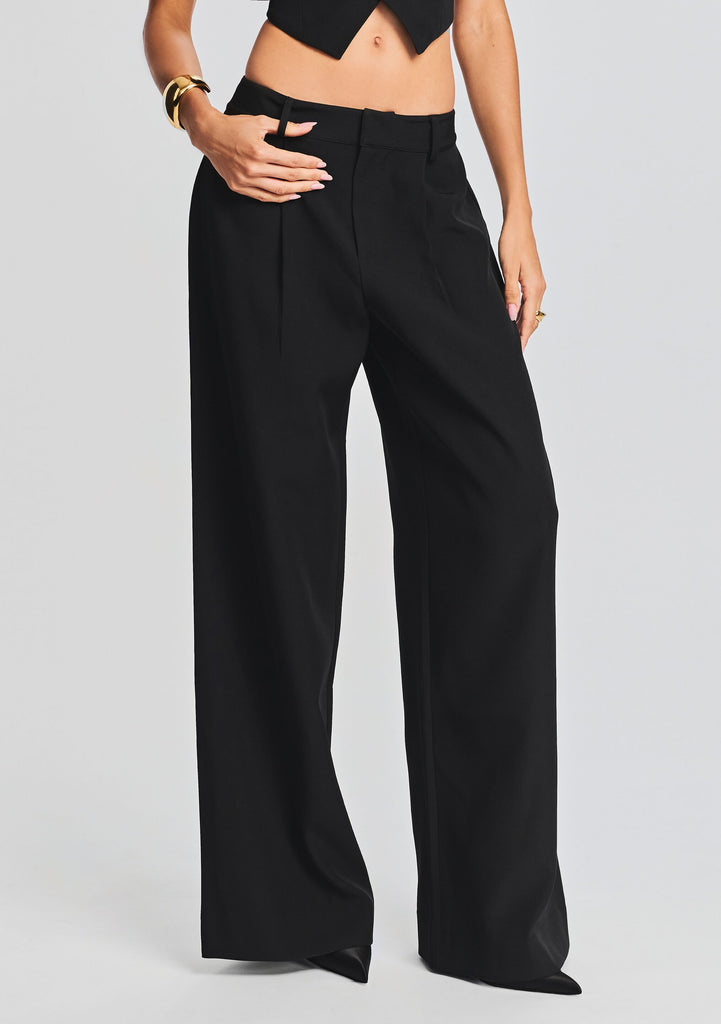 LIZZY LOW RISE FLARED TROUSERS