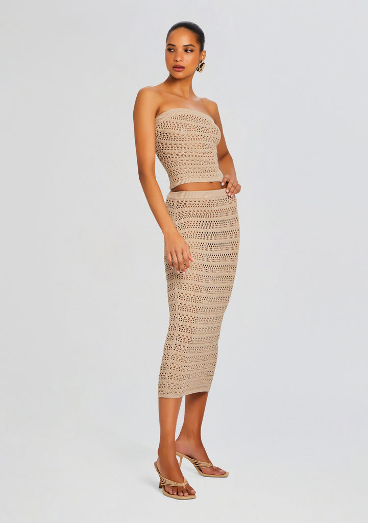 Marjorie Knit Crochet Maxi Skirt – Retrofete Marjorie Knit Crochet Maxi Skirt – Retrofete