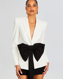 Sloan Structured Blazer With Detachable Bow