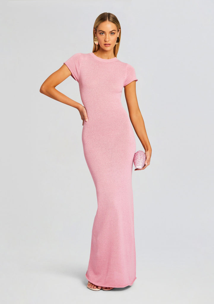 knee length dresses for ladies SPANX Airessentials Striped Maxi T-Shirt Dress main image 0