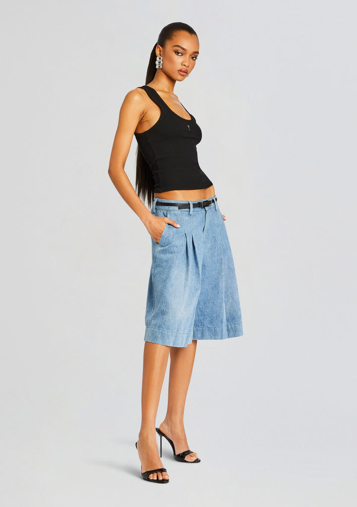 Amani Organic Cotton Tank Top in Black main image 1