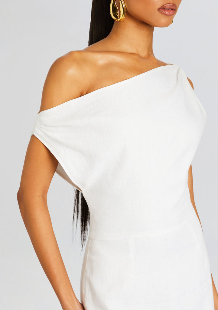 Linen Off The Shoulder Maxi – Retrofete
