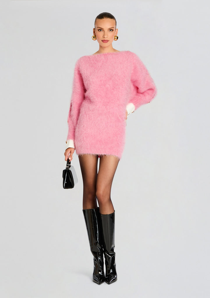 pink fuzzy dress Johanna Dress – Retrofete