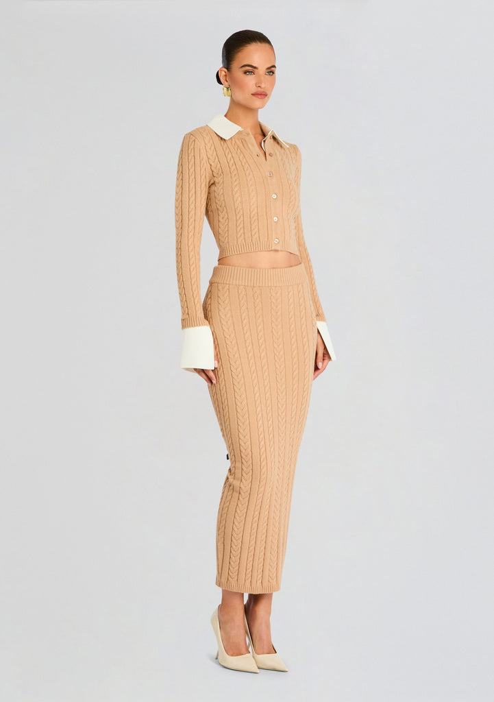 Prunella Cable Knit Skirt – Retrofete