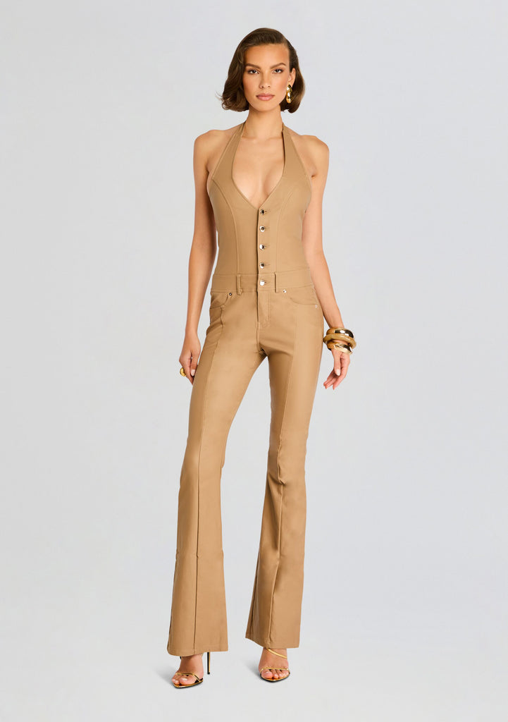 Tシャツ・カットソー VINTAGE RETRO JUMPSUIT 3COL Denim Jumpsuit | Cynthia Coated Outfit | Retrofête – Retrofete