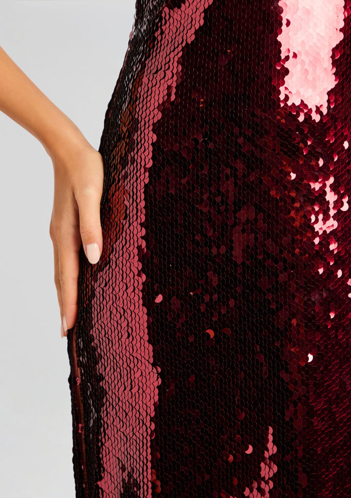 Retrofete Bella Sequin Dress - Port Retrofete Bella Sequin Dress - Port