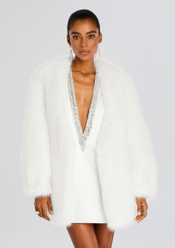ジャケット・アウター Convertible Faux Fur Tippet Coat herlipt NXBC Winter Faux Fur Coats for Women,Faux Fur Leather Jacket