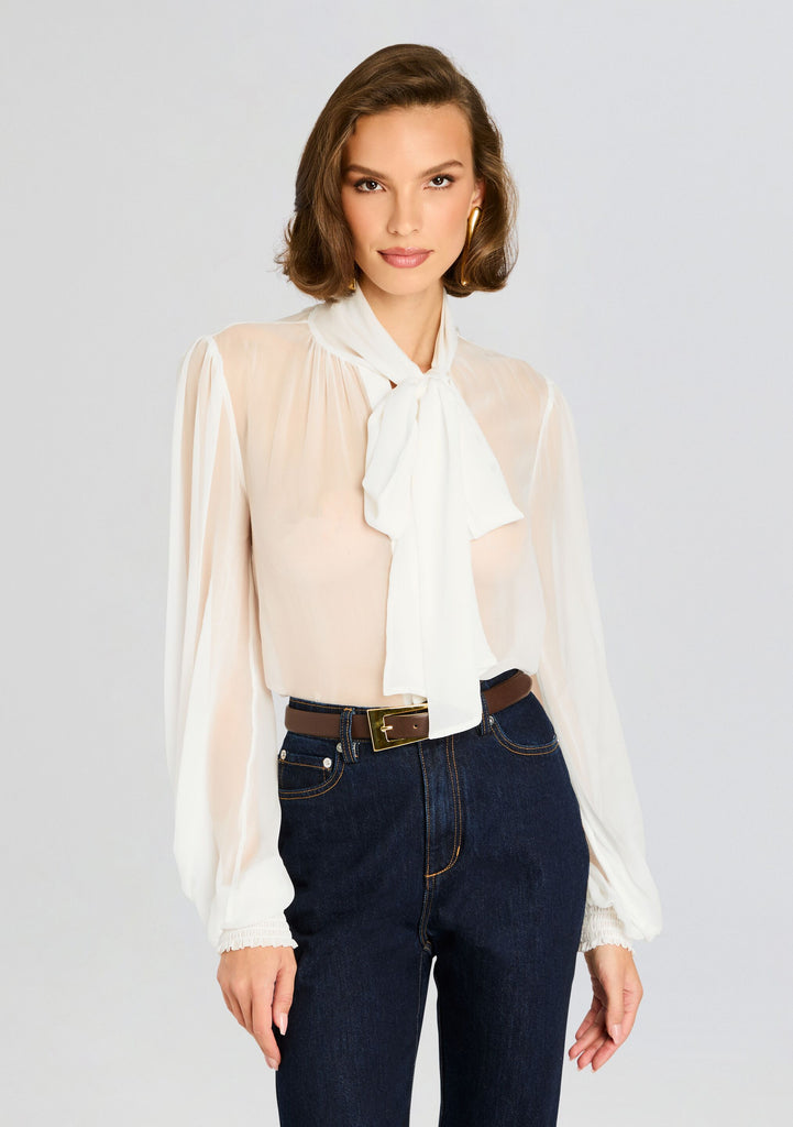 Hasli Silk Chiffon Top – Retrofete - Main Image