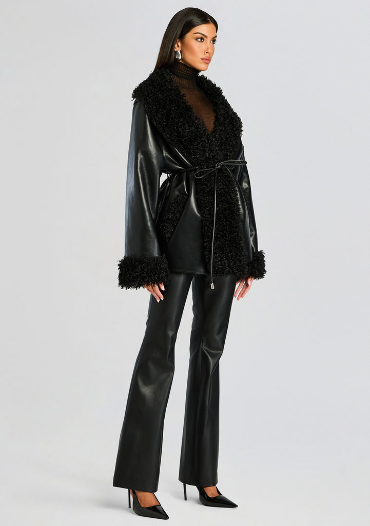 Roxanne Vegan Leather Coat – Retrofete