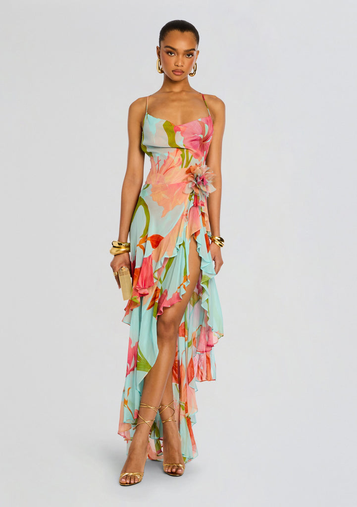 Samara Semi-Stitched Embroidered Chiffon Dress for Formal and Party Wear main image 1