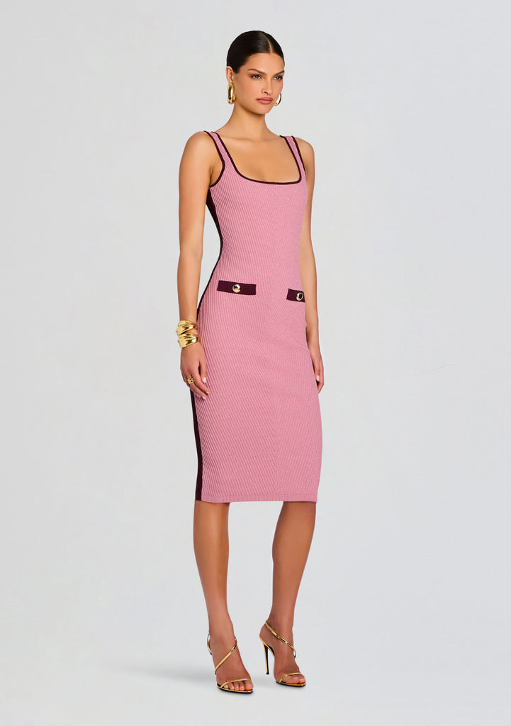 lurex knit dress Sandra Gold Lurex Knit Dress main image 1