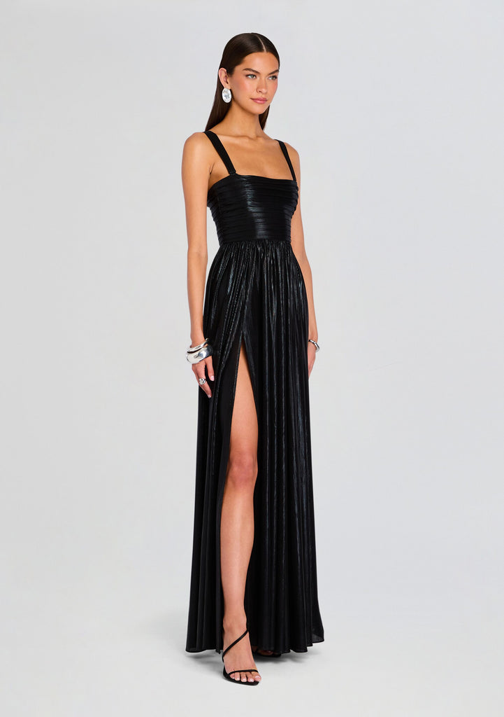 black and metallic dress retroféte Women's Iris Dress - Black