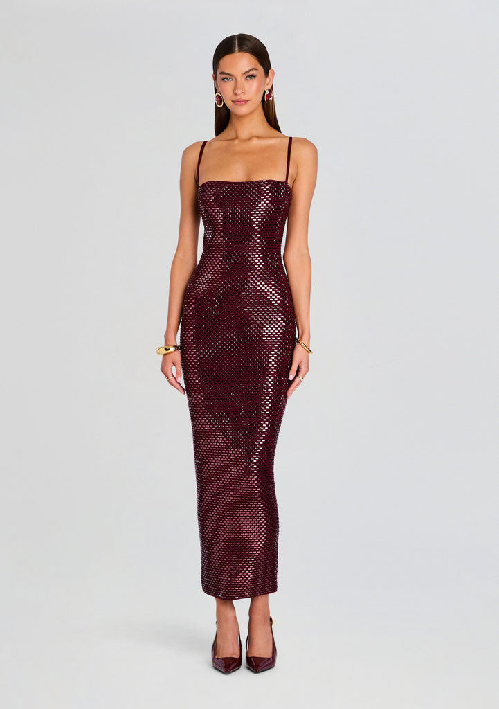 kyree embellished knit dress venngroup:lisheva
