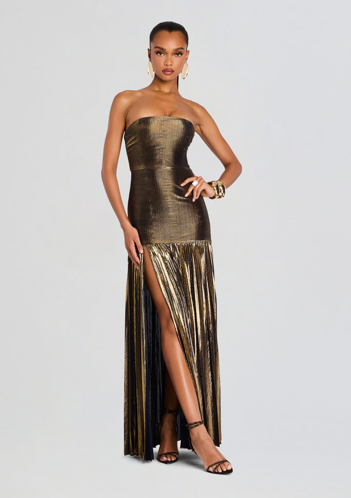 Retrofete Women's Helene Dress - Gold - Size L - Antique Gold