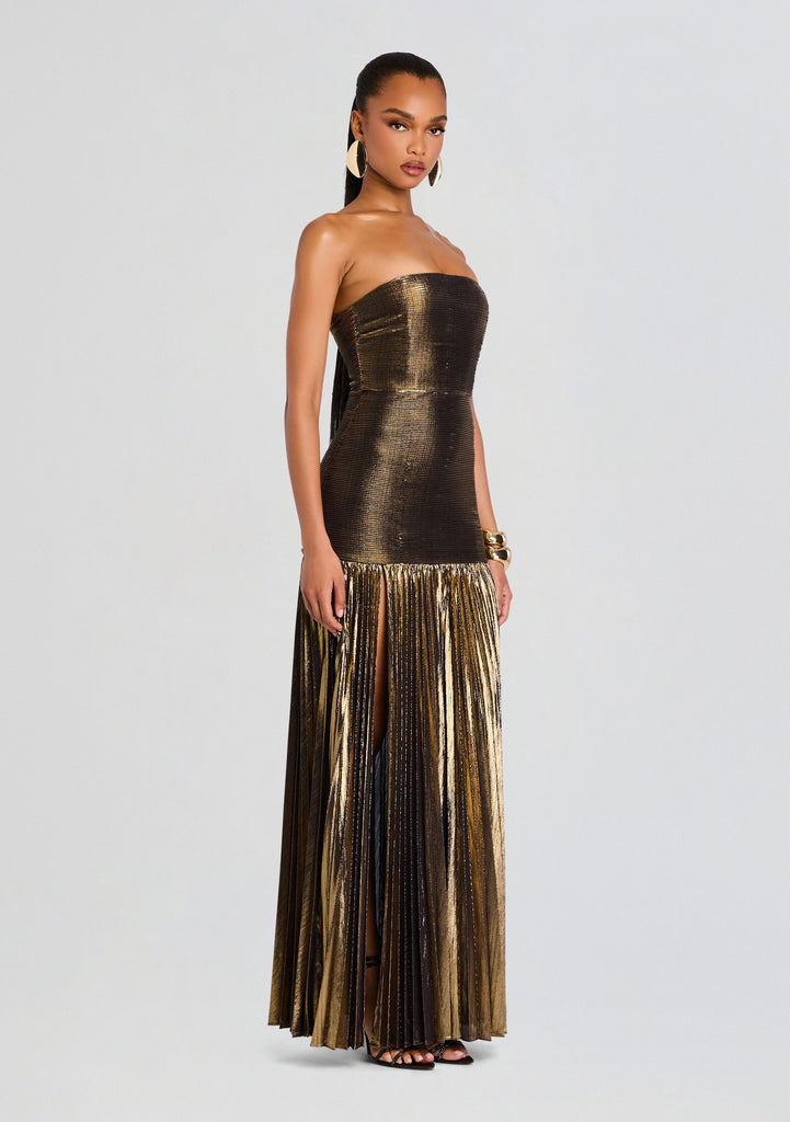 Retrofete Women's Helene Dress - Gold - Size L - Antique Gold Retrofete Women's Helene Dress - Gold - Size L - Antique Gold