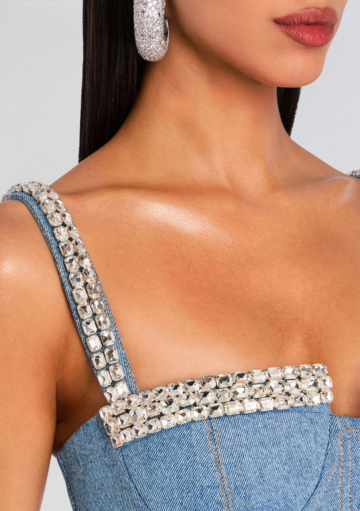 retrofete denim mini dress Joan Denim Dress Retrofete