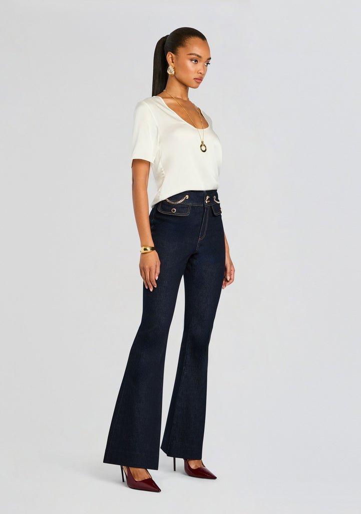 Maja Coated Pants Black