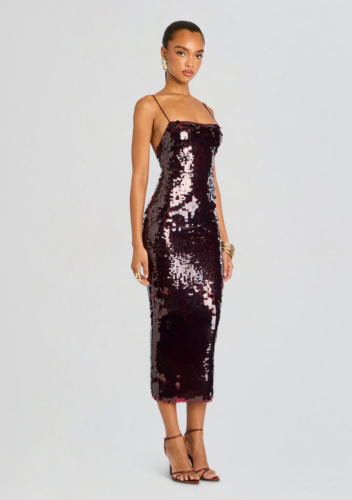 alana open knit dress Sequin boho homecoming dress