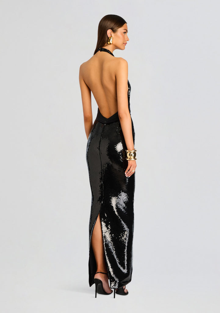 Retrofête Kelsie Sequin Dress | Black | Size M