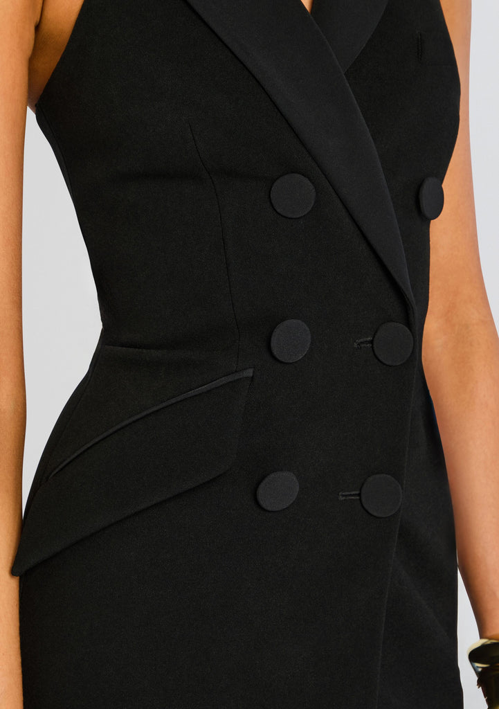 khaite juniper mini dress Juniper Mini Dress Black / S