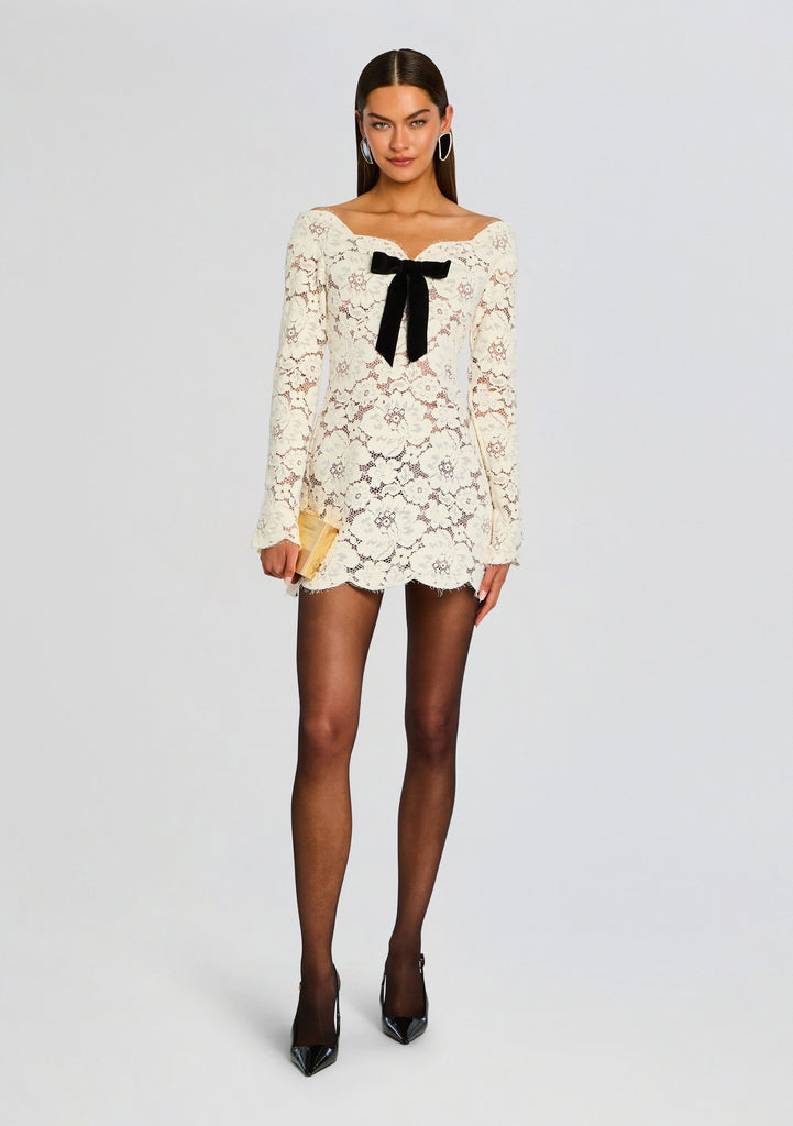 Perdita Lace Mini Dress