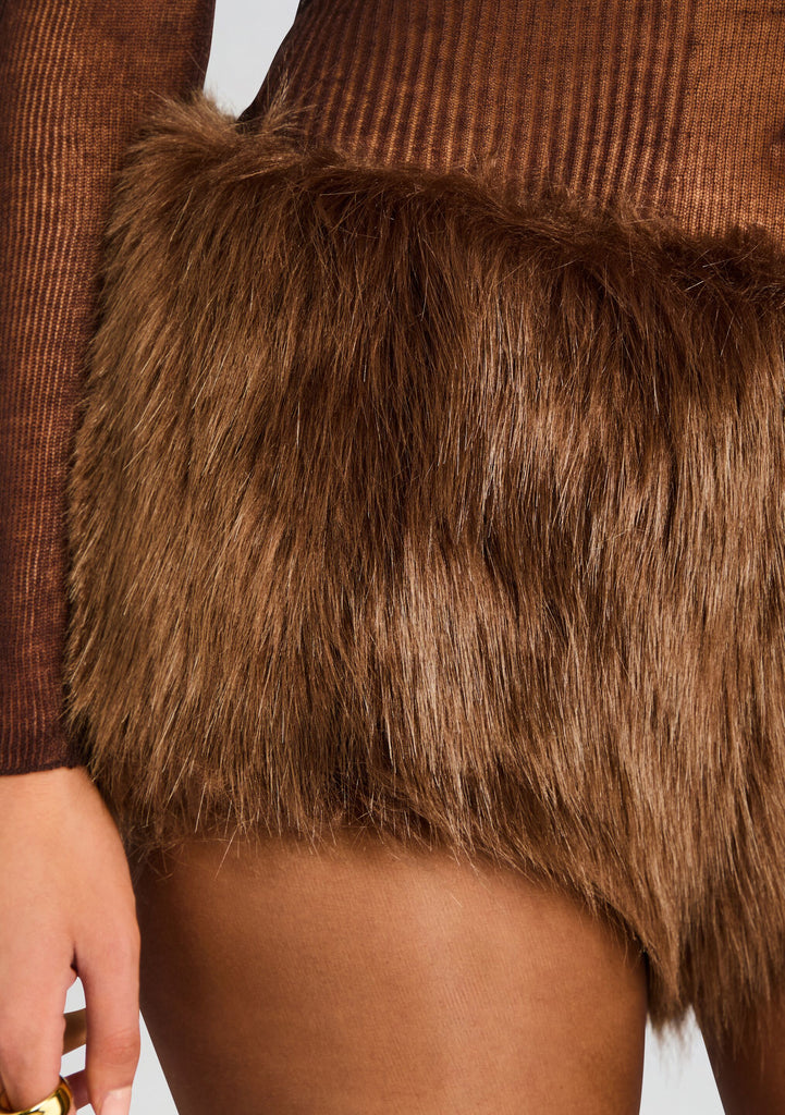 Arista Faux Fur Short – Retrofete