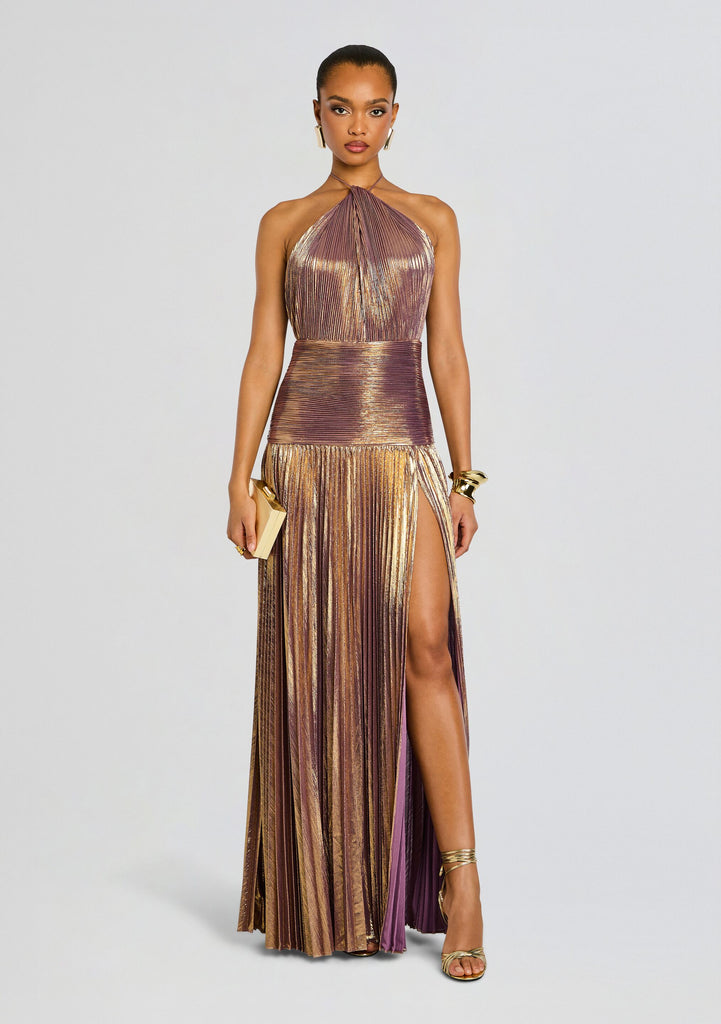 talisa maxi dress - gold Taya – la blanca main image 1