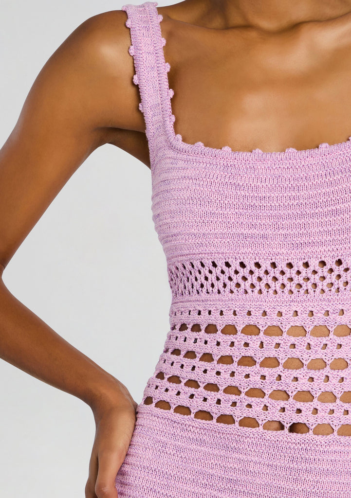 crochet purple dress Beverly Crochet Dress in Deep Purple (XS)
