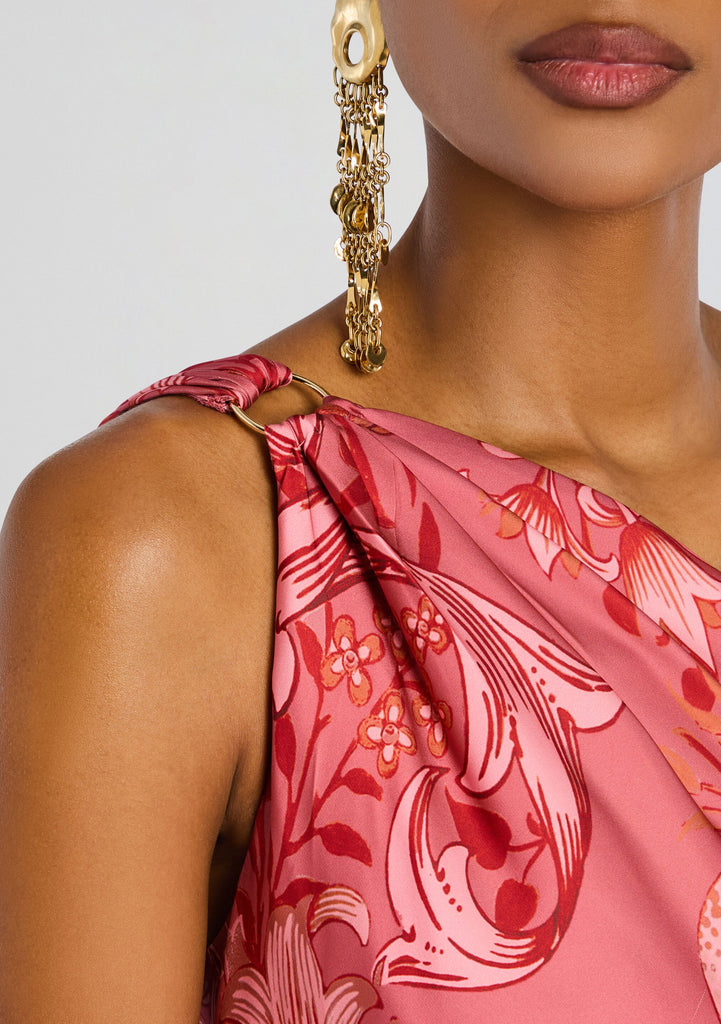 necklace for one shoulder dress Vine One Shoulder Dress S