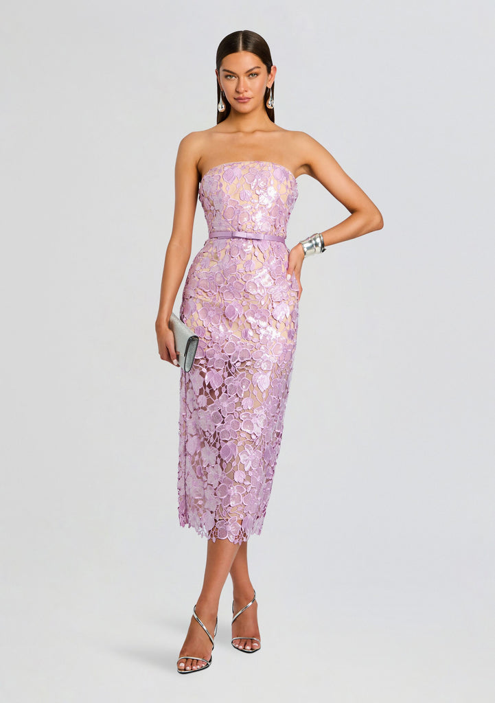 Retrofête Rowena Lace Dress | Purple | Size S