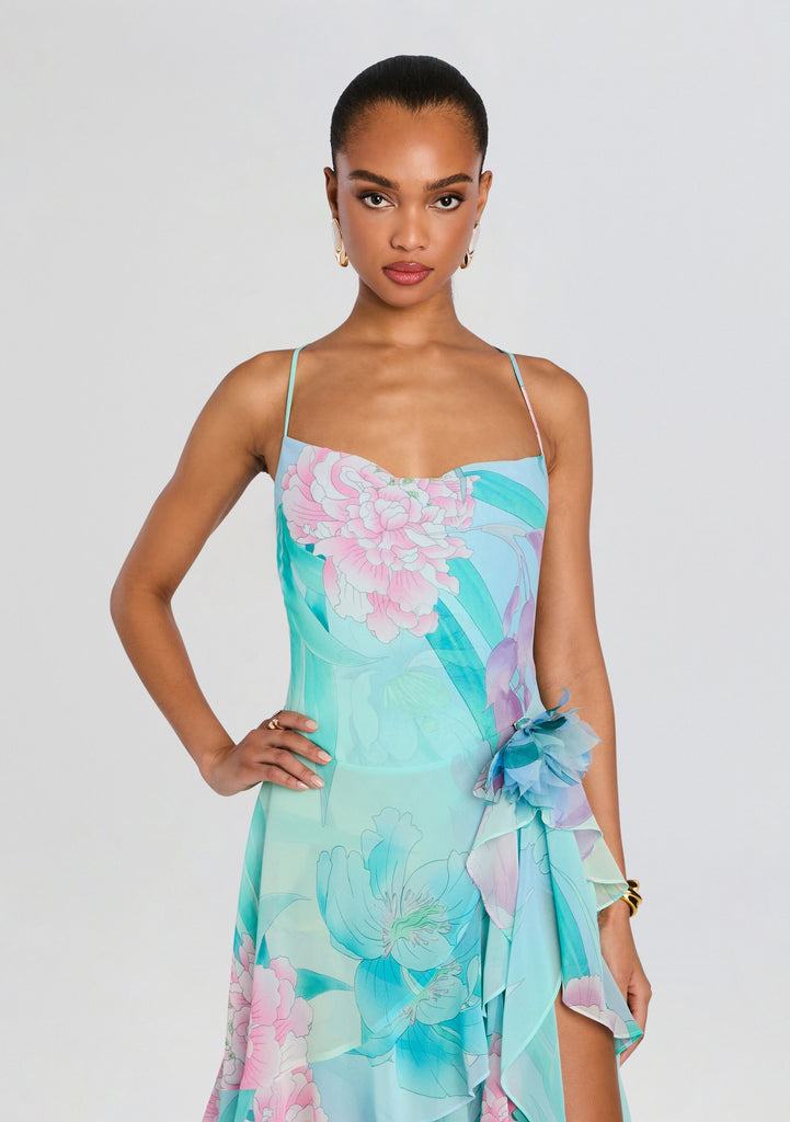 Samara Silk Chiffon Dress  Retrofete