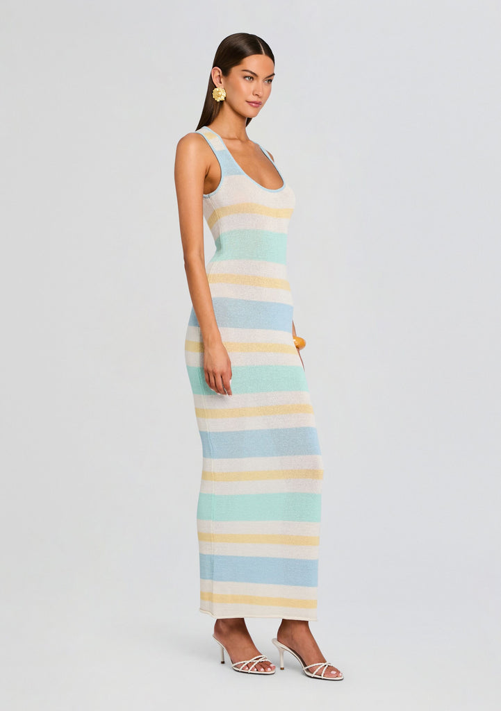 pastel knit dress Over The Rainbow Sweater Mini Dress - Multi Color