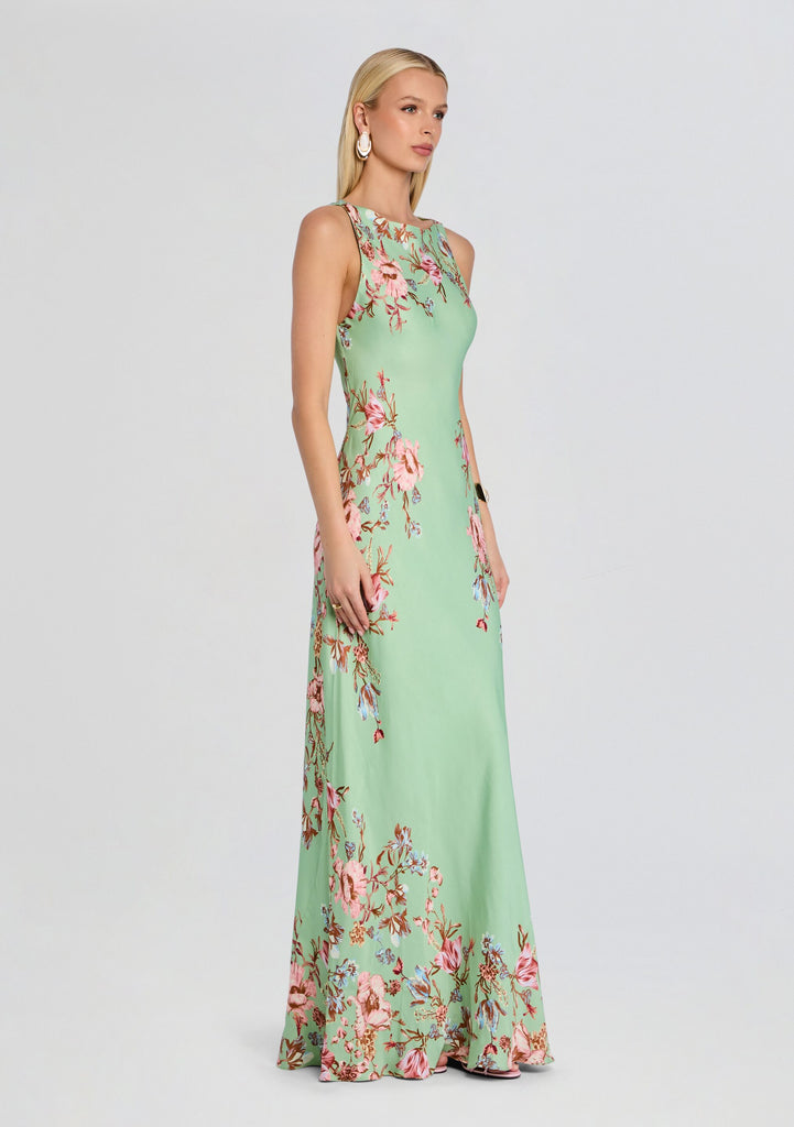 reseda green dress Ezra Bias Maxi – Retrofete dusty sage green bridesmaid dresses