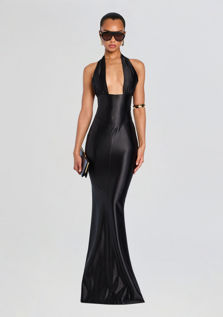 retrofete waldorf dress black Charity in HELLOFALL Measurements from size S Heart cutout jersey midi Shoe size:26