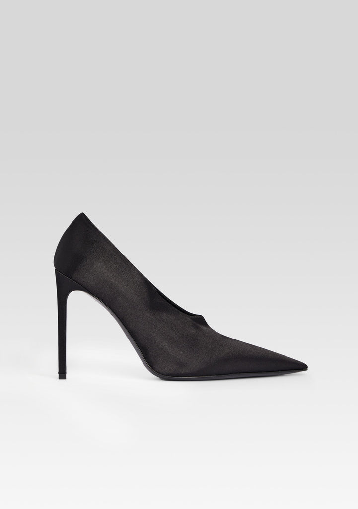 black satin dress pumps Black Satin Shoes