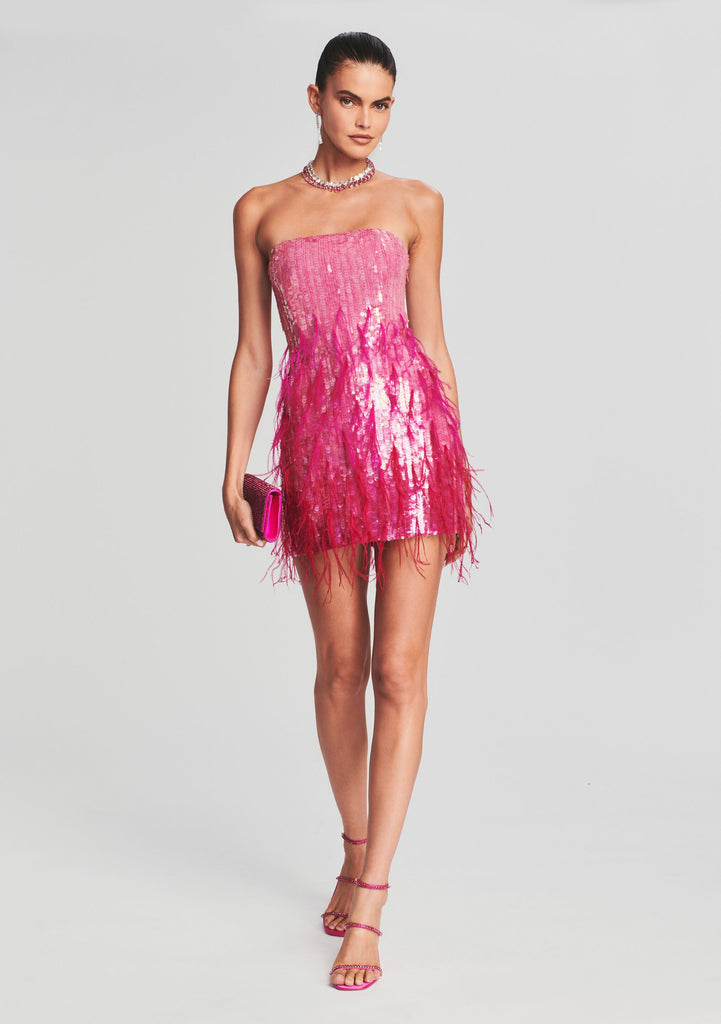 Anastasia Sequin Feather Dress – Retrofete