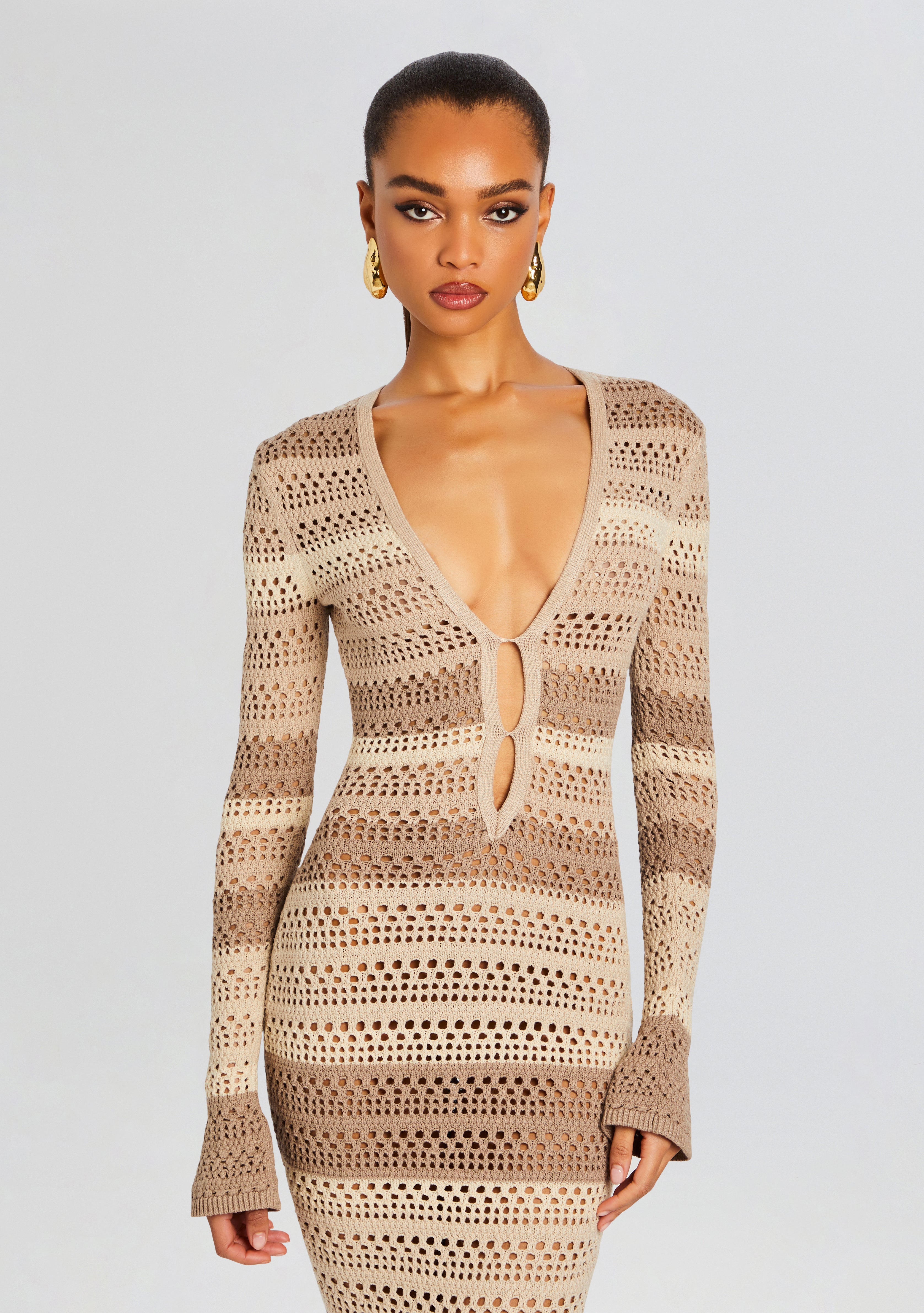 Lilith Knit Crochet Maxi Dress – Retrofete