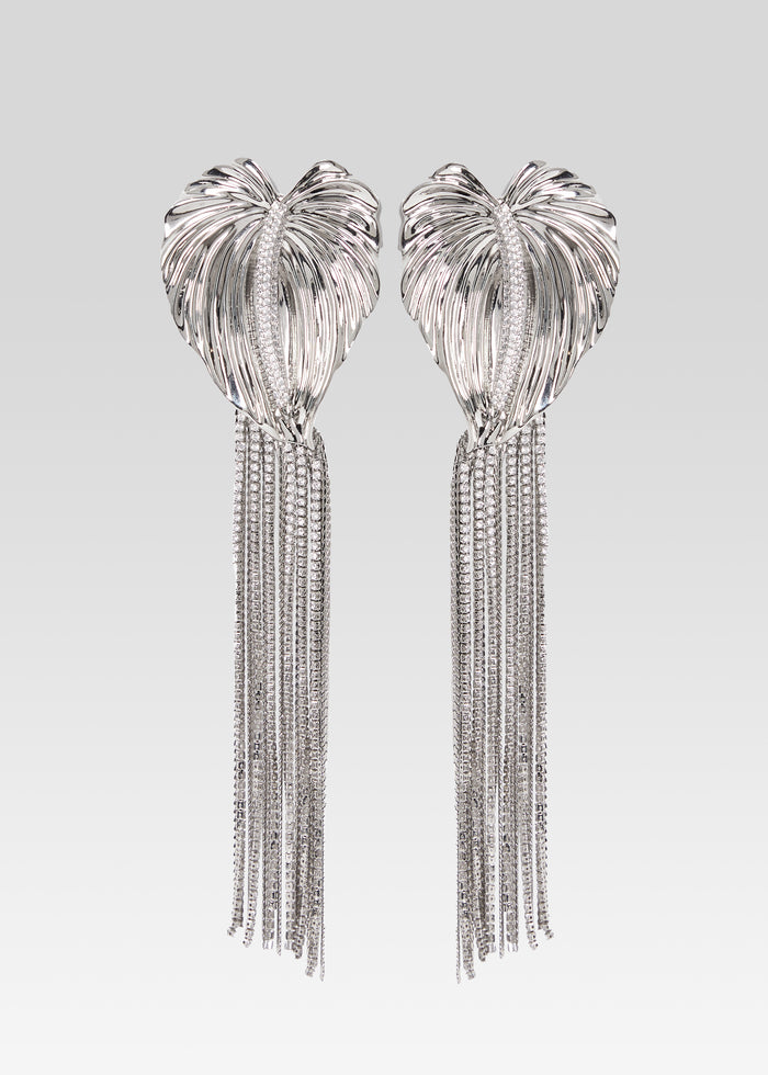 Anthurium Drop Crystal Earring