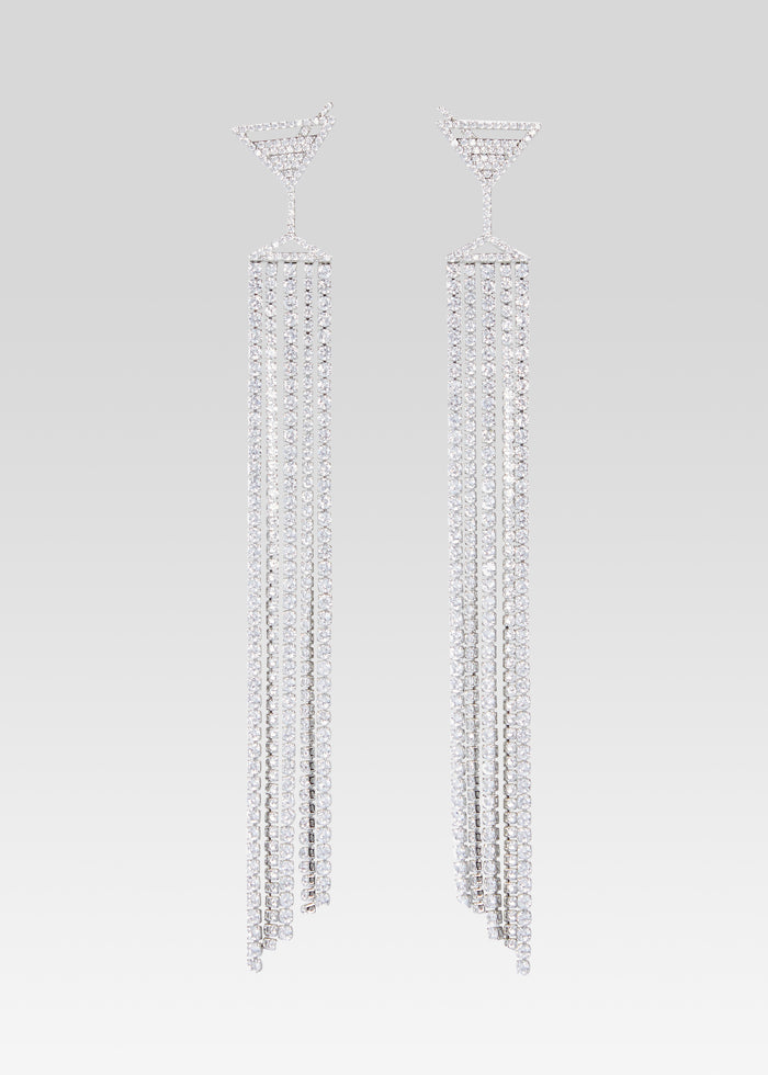 Martini Drop Crystal Earring