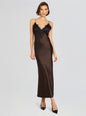 Grenache Satin Maxi Dress