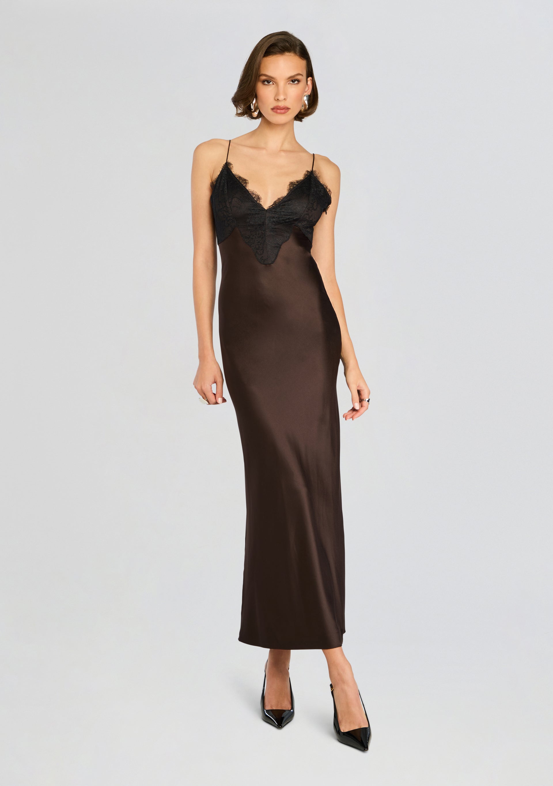 Grenache Satin Maxi Dress – Retrofete