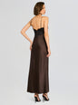 Grenache Satin Maxi Dress