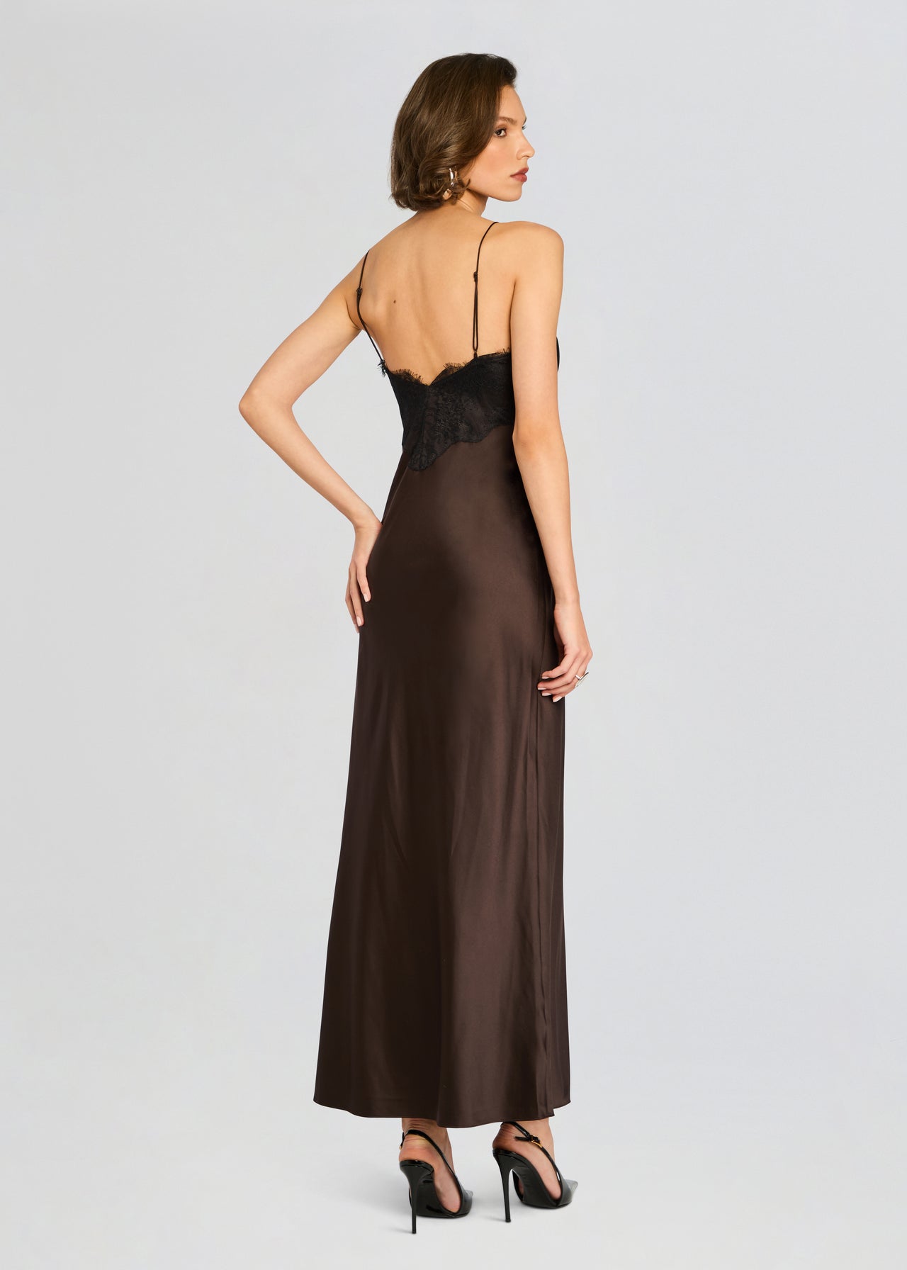 Grenache Satin Maxi Dress  Retrofete