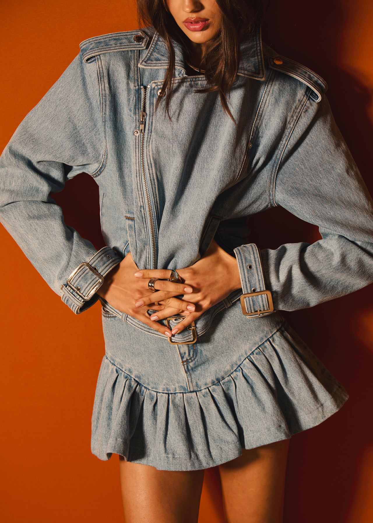 retrofete Angelique Denim Skirt in Blue