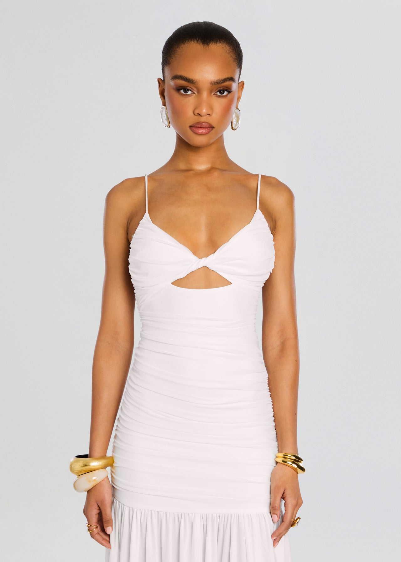 white cut out mesh dress Bristol Mesh Dress – Retrofete