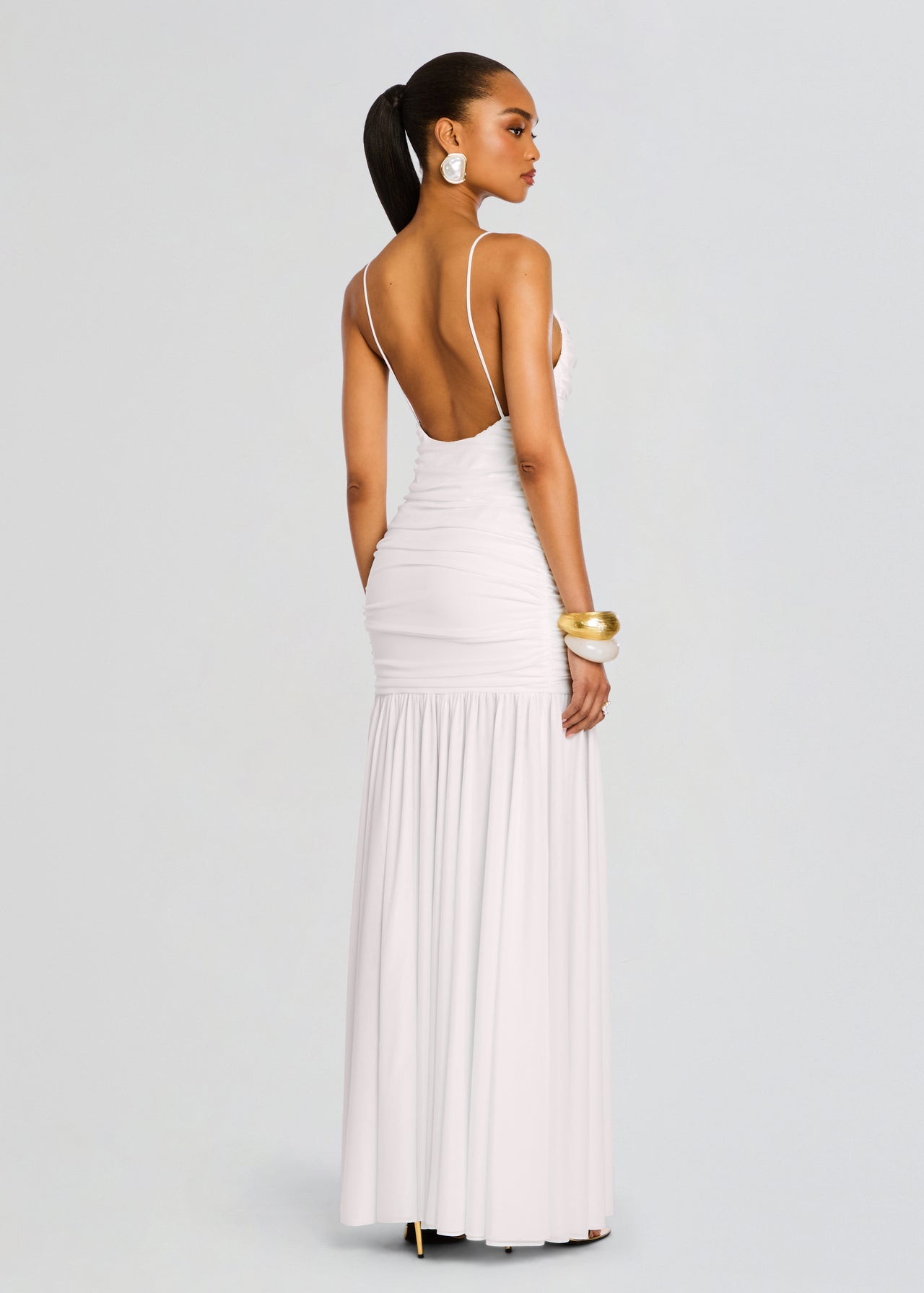 new york and company bridesmaid dresses Sleeveless Multi Stripe Fit And Flare Maxi Dress - LARGE / GREEN main image 0