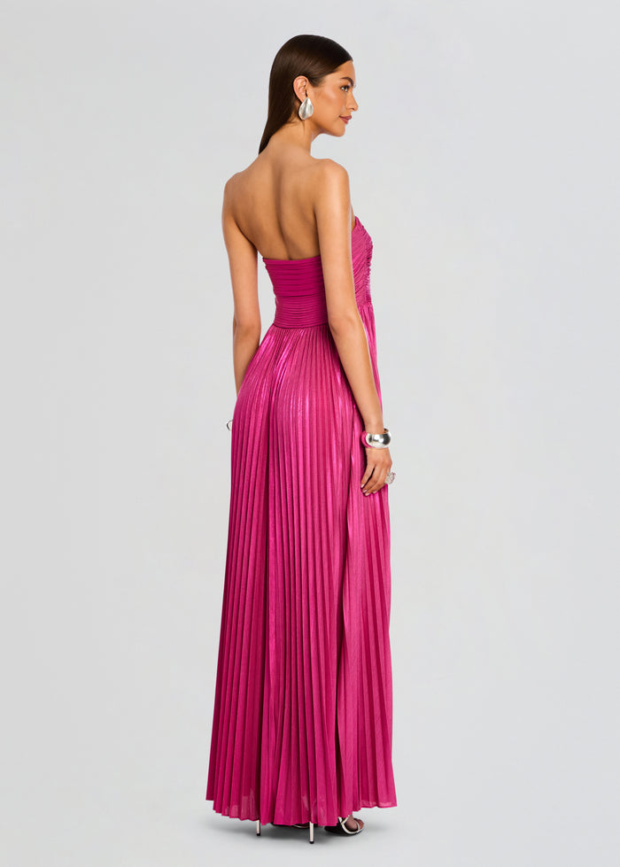 Elora Girls Hot Pink Layered Flair Gown main image 0
